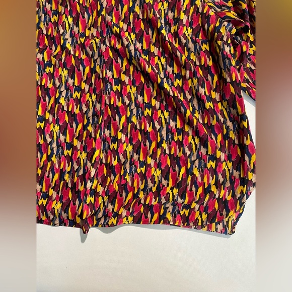 NEW Size PXL Petite Investments 3/4 Sleeve Popover Blouse Polyester Red $59 - Picture 3 of 10